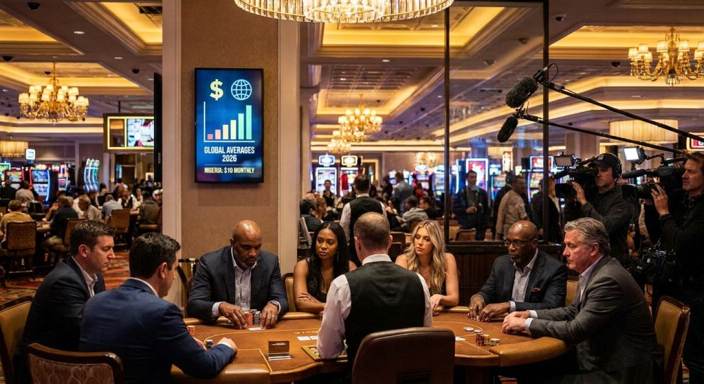 global monthly gambling spend averages